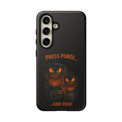 Phone Case - 'Press Purée...and Pray' Halloween Horror Protective Cover