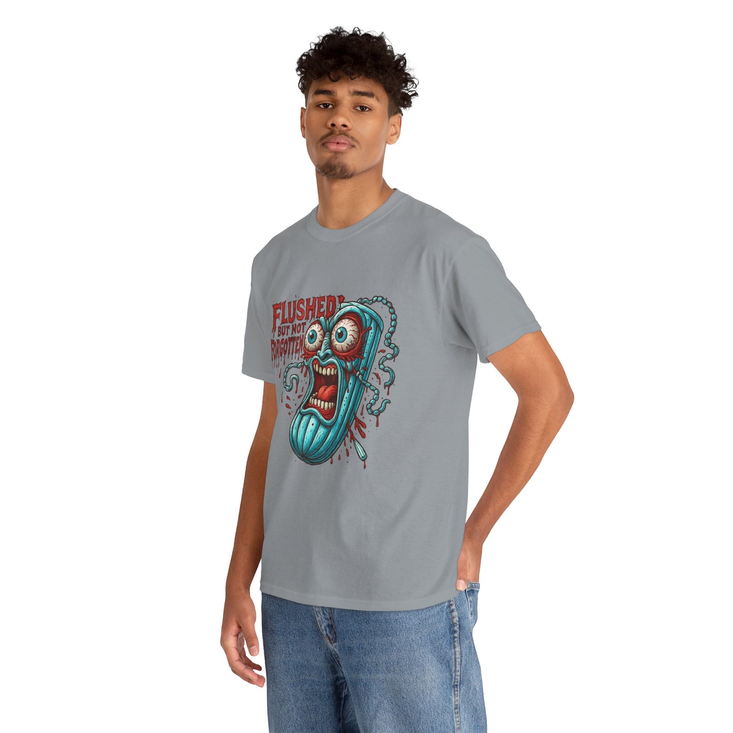 Flushed But Not Forgotten – Horror Tampon Tee