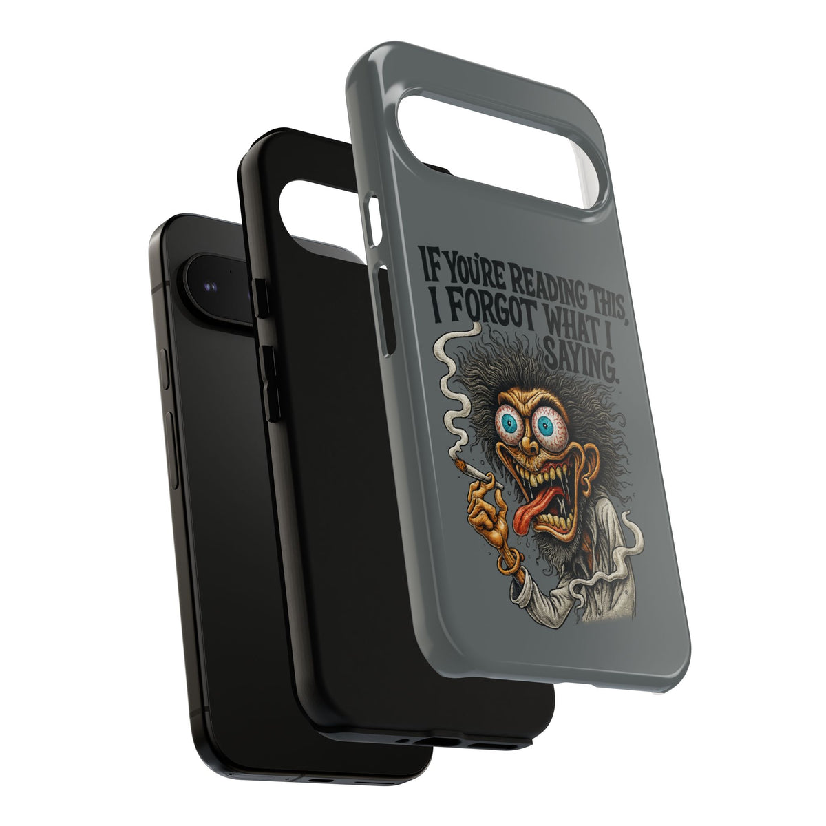 Phone Case — "If You're Reading This I Forgot What I Was Saying" Retro Crazy Cartoon Design