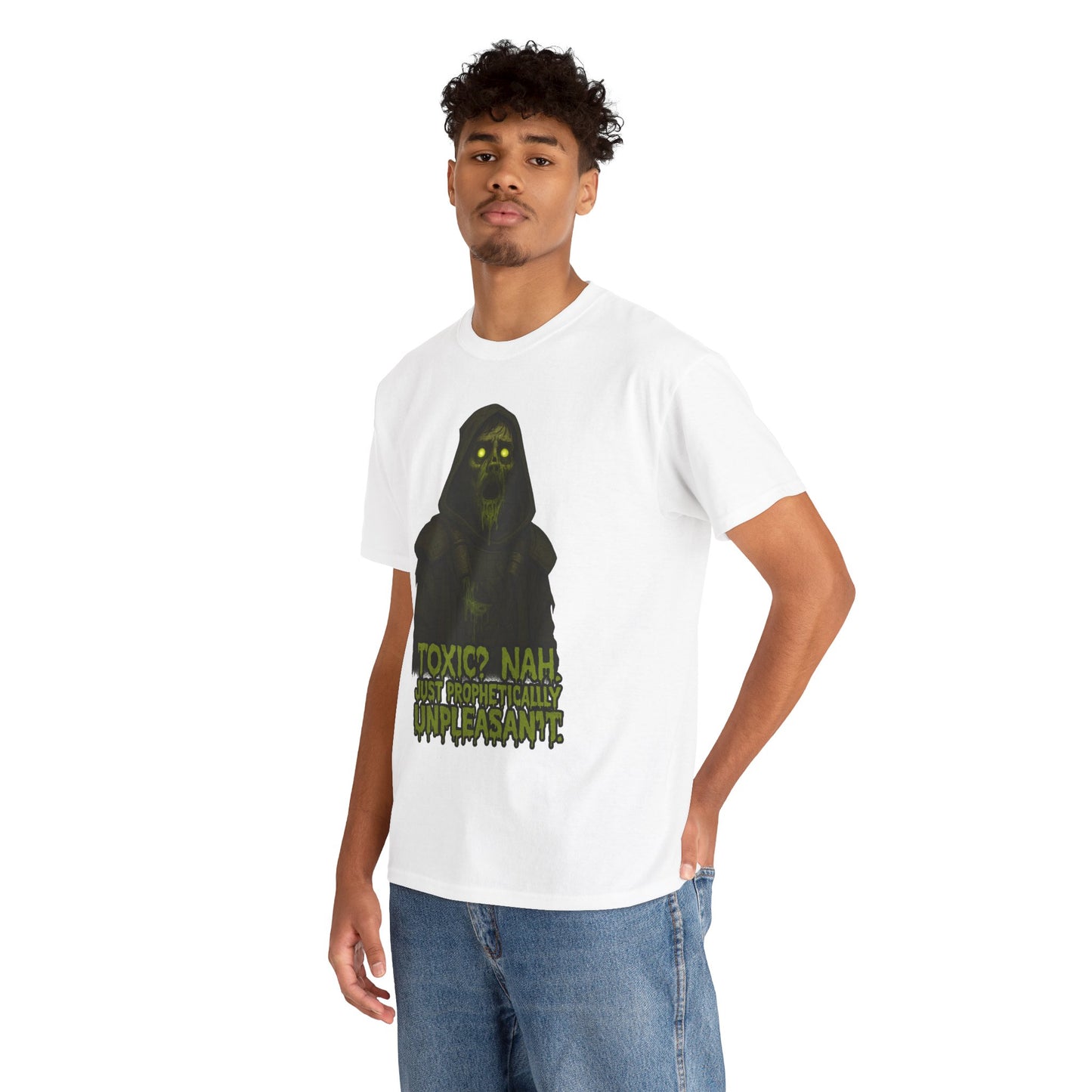 Toxic? Nah Grim Reaper Tee | Spooky Skull Hood Graphic