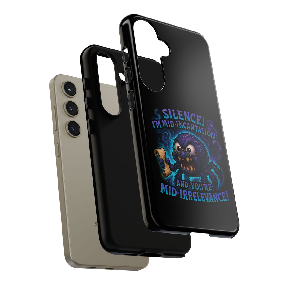Phone Case — "Silence! I'm Mid-Incantation" Cute Angry Spider Magic Design