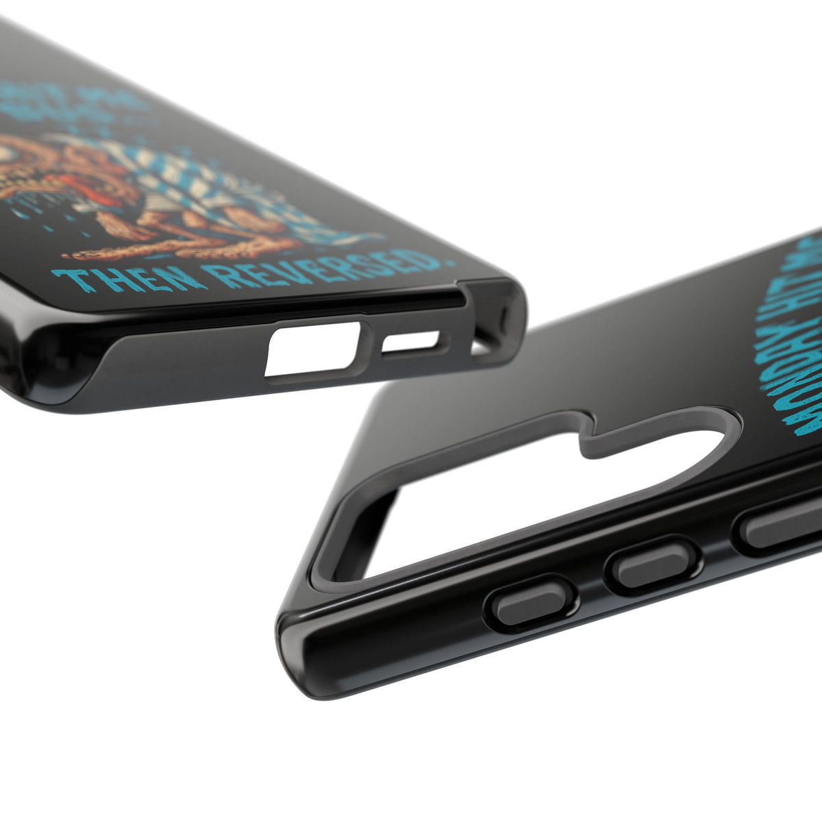 Phone Case — "Monday Hit Me Like a Bus... Then Reversed" Funny Grotesque Zombie Design