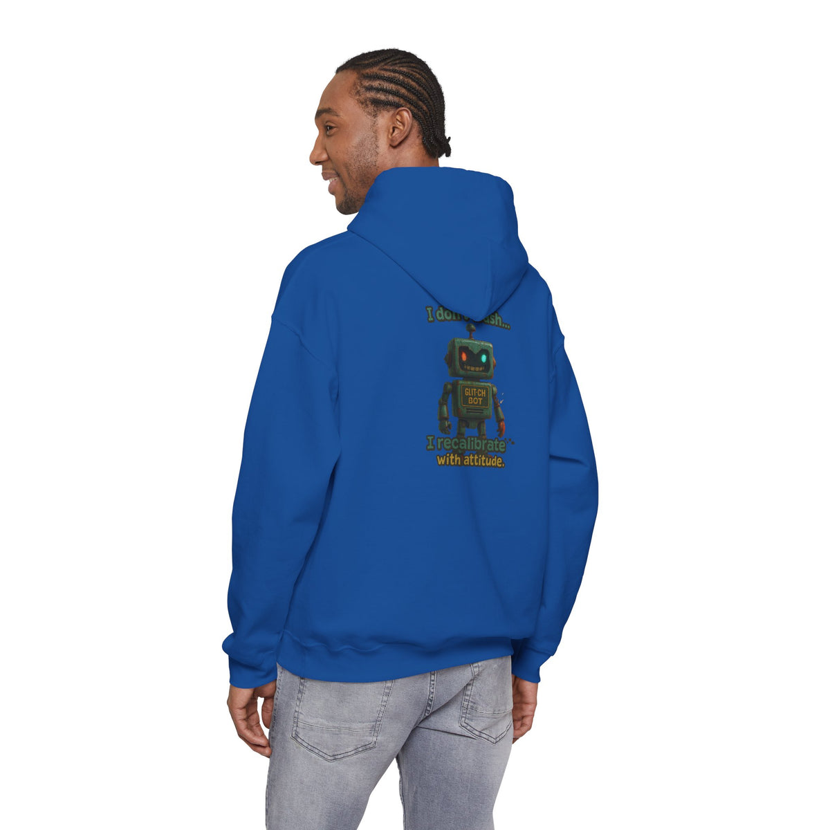 Retro Robot Hoodie — 'I Am Not A Toy' Vintage Toy Bot Sweatshirt