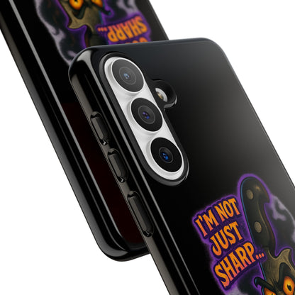 Knife Graphic Phone Case — "I'm Not Just Sharp... I'm Psycho-Sharp" Horror Phone Cover