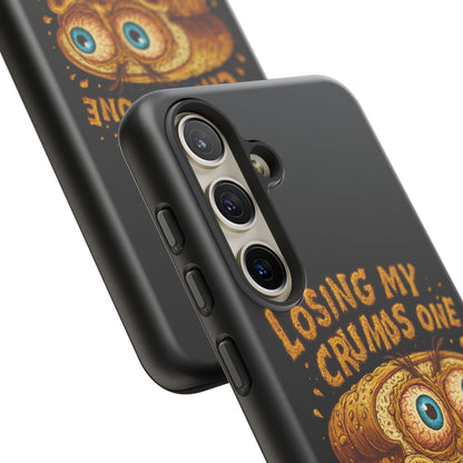 Phone Case — "Losing My Crumbs One Thought at a Time" Funny Retro Bread Illustration
