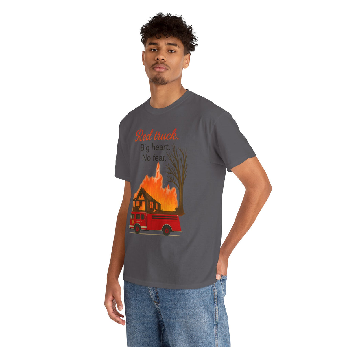 Red Truck. Big Heart. No Fear. – Firefighter Tribute Tee