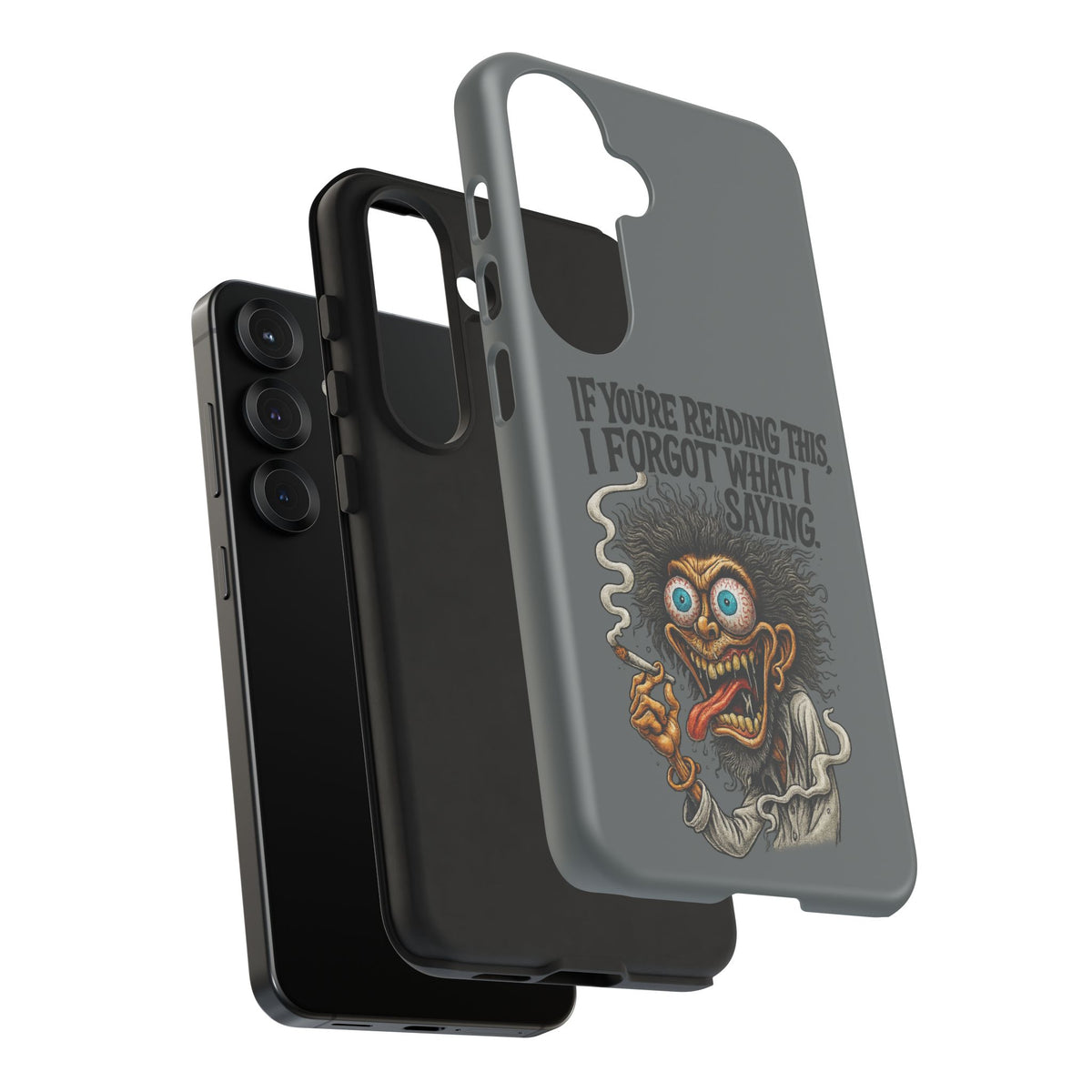 Phone Case — "If You're Reading This I Forgot What I Was Saying" Retro Crazy Cartoon Design