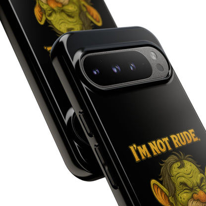 Phone Case – "I'm Not Rude, You're Just Exhausting" Funny Grumpy Troll Protective Cover