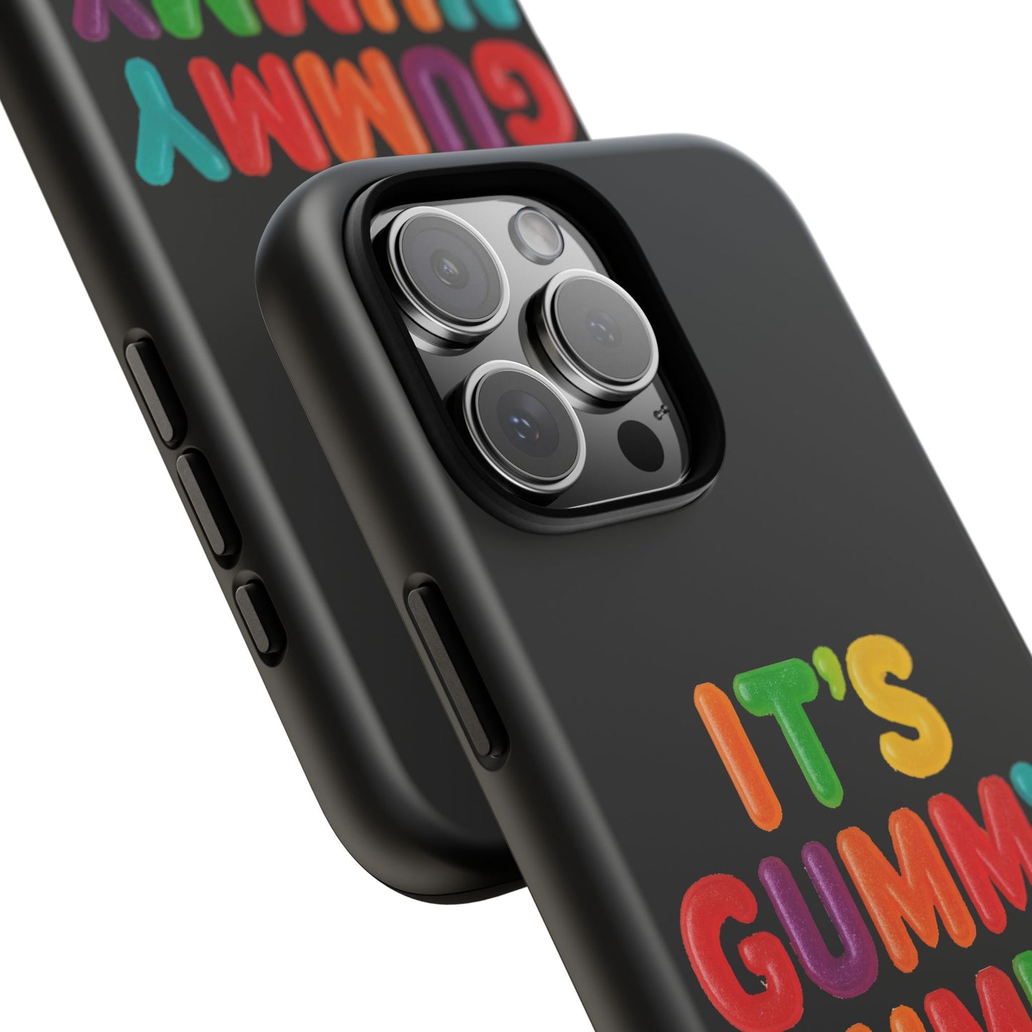 Phone Case — "It's Gummy Nummy Time" Colorful Candy Lettering Protective Case