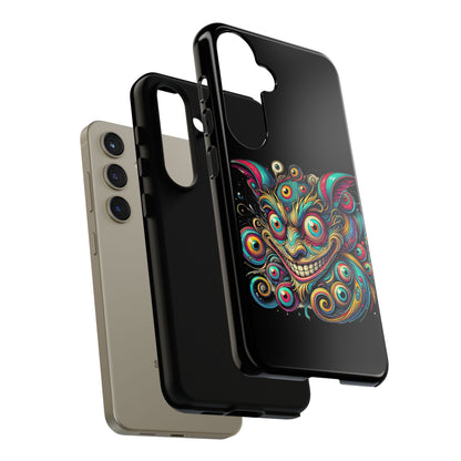 Psychedelic Mischief Phone Case — Colorful Grinning Monster Design