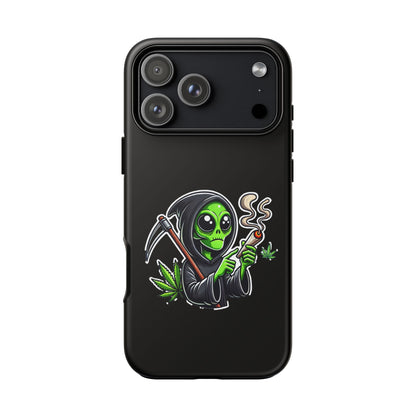 Reaper Alien Phone Case – Cute Grim Reaper Smoking Weed iPhone Case