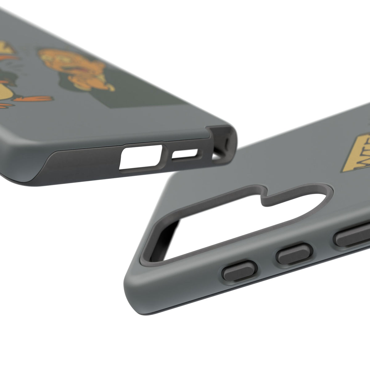 Phone Case - Cartoon Penguin Yelling 'WTF' at Shocked Man, Funny Protective iPhone Cover