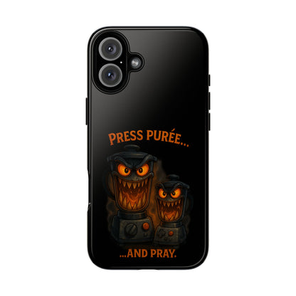 Phone Case - 'Press Purée...and Pray' Halloween Horror Protective Cover