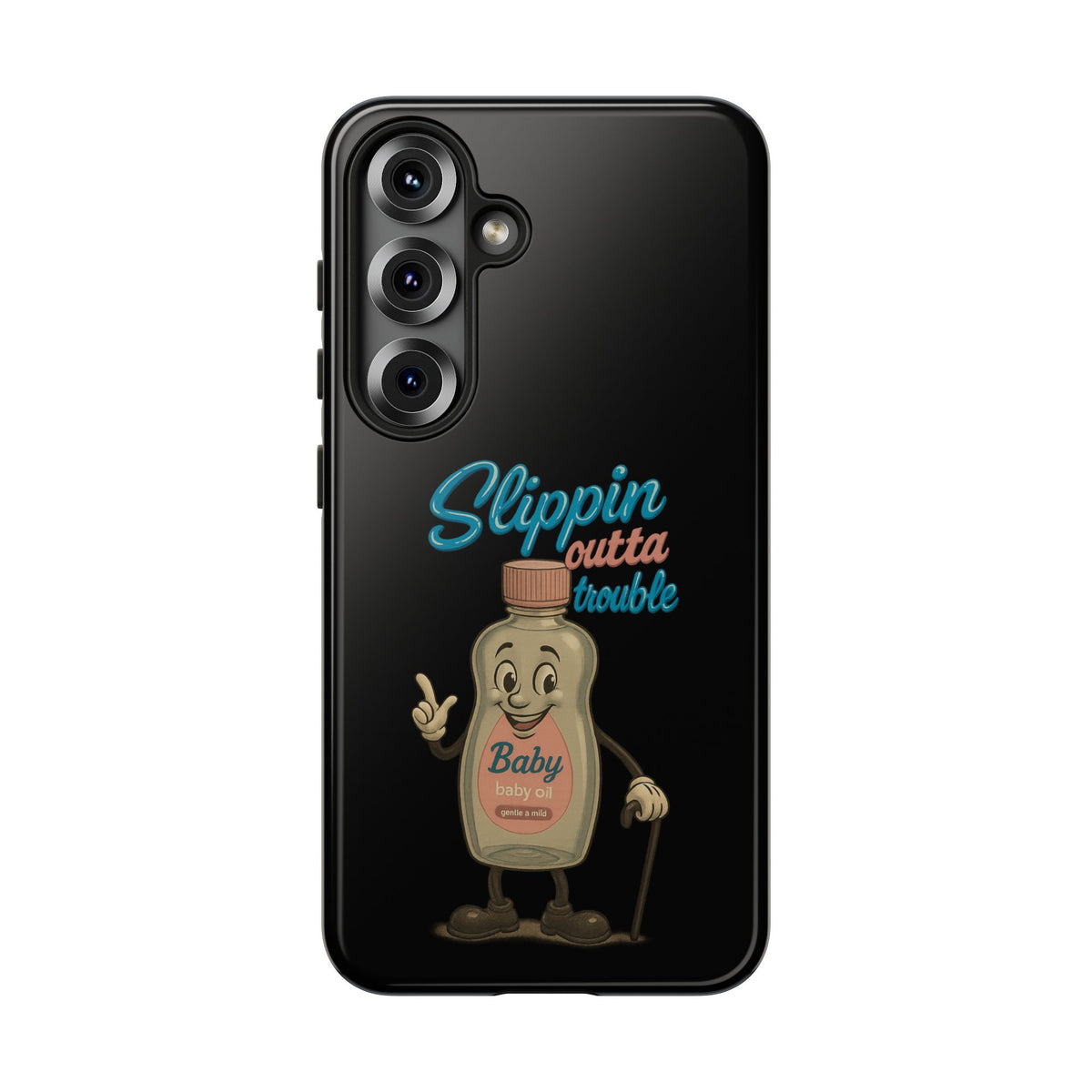Phone Case — Retro 'Slippin Outta Trouble' Baby Bottle Design
