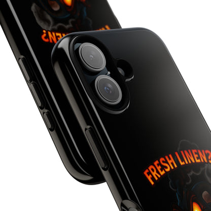 Phone Case — 'Fresh Linen? I Smell Fear.' Spooky Pumpkin Horror Protective Case