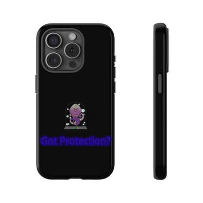 Phone Case — 'Got Protection?' Cute Purple Alien Anti-Shock Protective Cover
