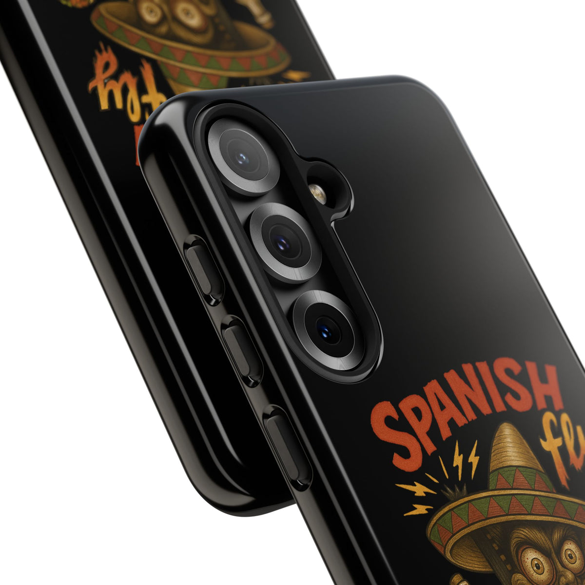 Spanish Fly Tough Phone Case — Retro Skull Sombrero Design