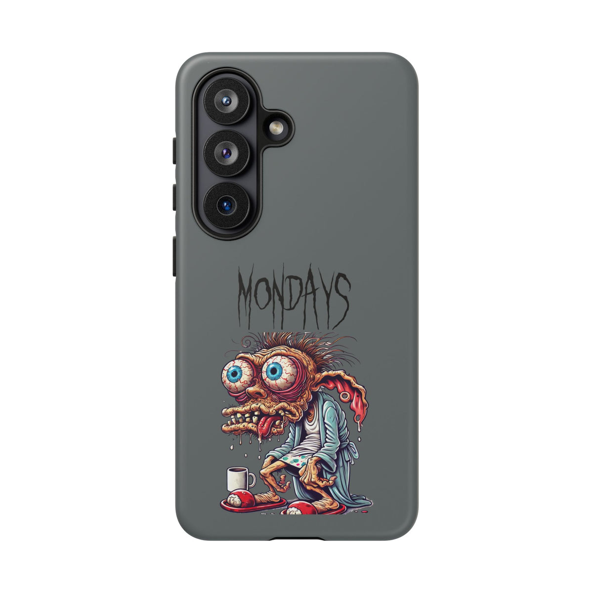 Mondays Zombie Character Phone Case – Funny Groggy Coffee Phone Cover