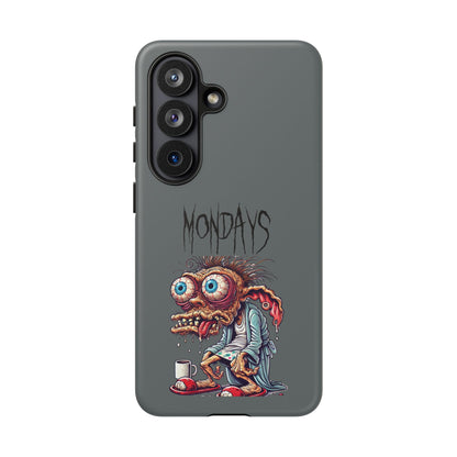 Mondays Zombie Character Phone Case – Funny Groggy Coffee Phone Cover