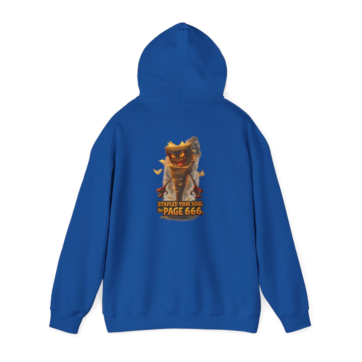 Demon "Page 666" Graphic Hoodie — Spooky Gothic Horror Pullover