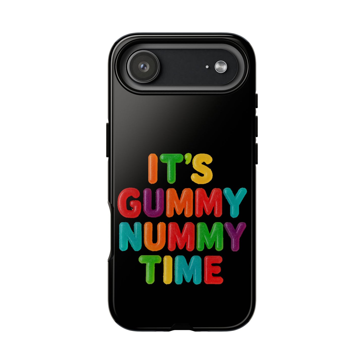 Phone Case — "It's Gummy Nummy Time" Colorful Candy Lettering Protective Case