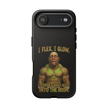 Phone Case — I Flex, I Glow Funny Muscular Guy Phone Cover