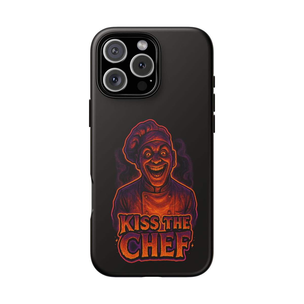 Phone Case — "Kiss the Chef" Neon Horror Chef Design