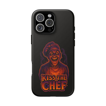 Phone Case — "Kiss the Chef" Neon Horror Chef Design
