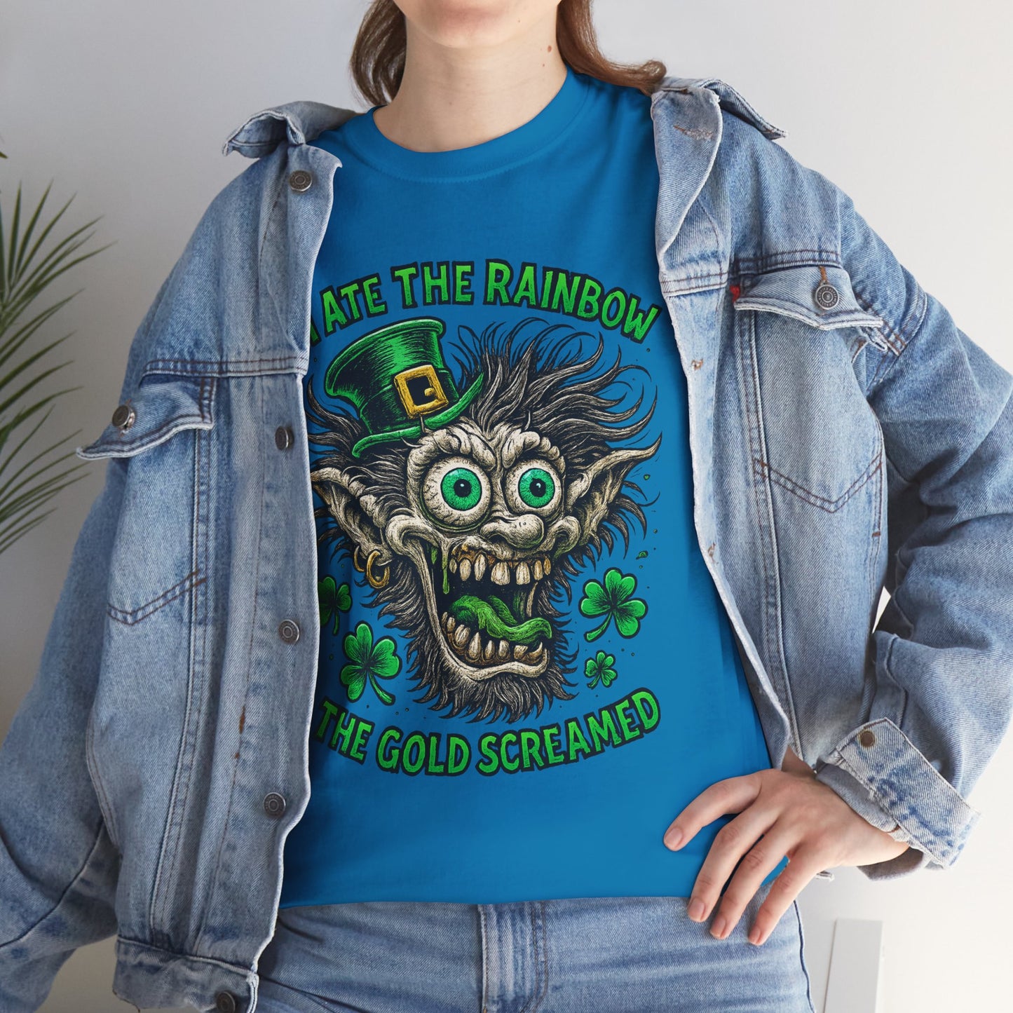 I Ate the Rainbow The Gold Scream'd T-Shirt | Creepy Leprechaun St. Patrick's