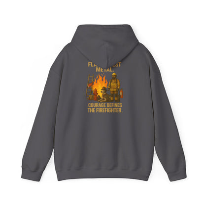 Flames Test Metal Firefighter Hoodie
