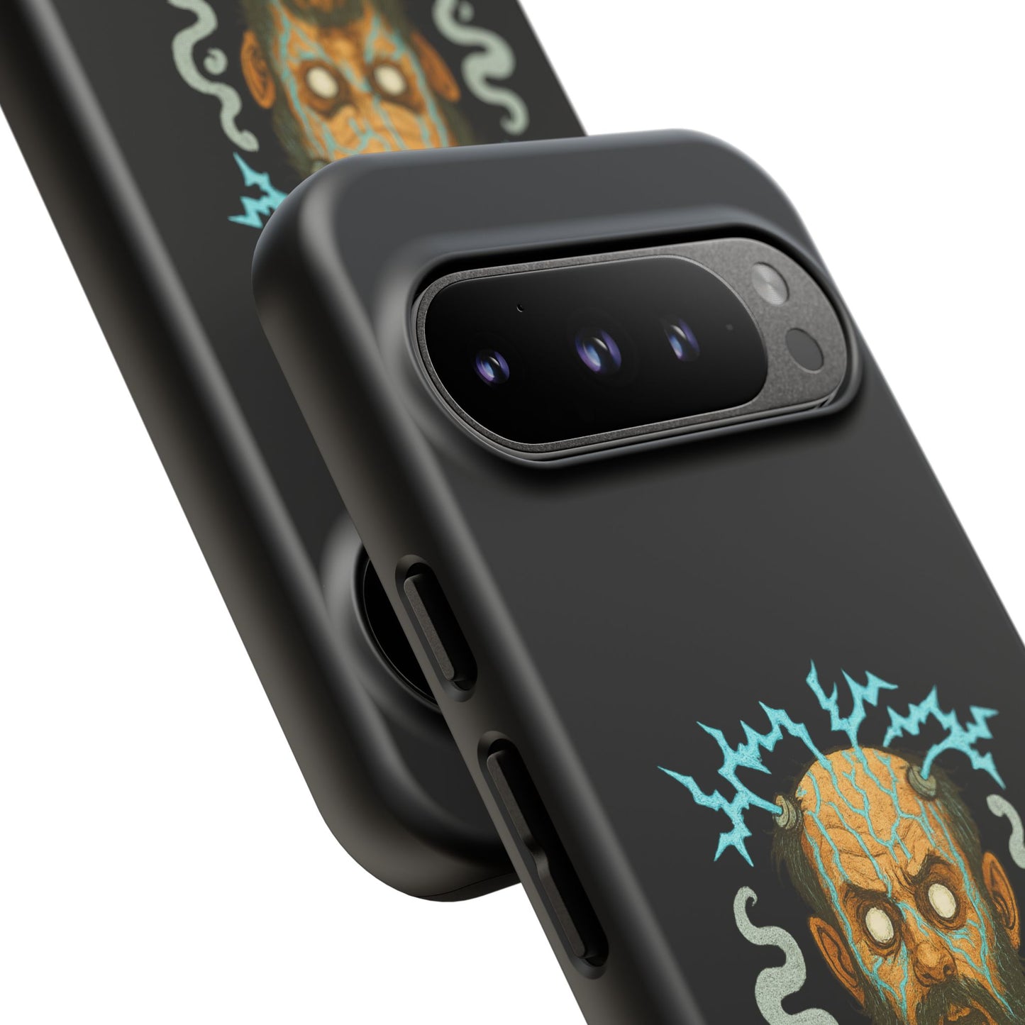 Phone Case — “I’m Not Charged Up… I’m Barely Contained” Electric Horror Design