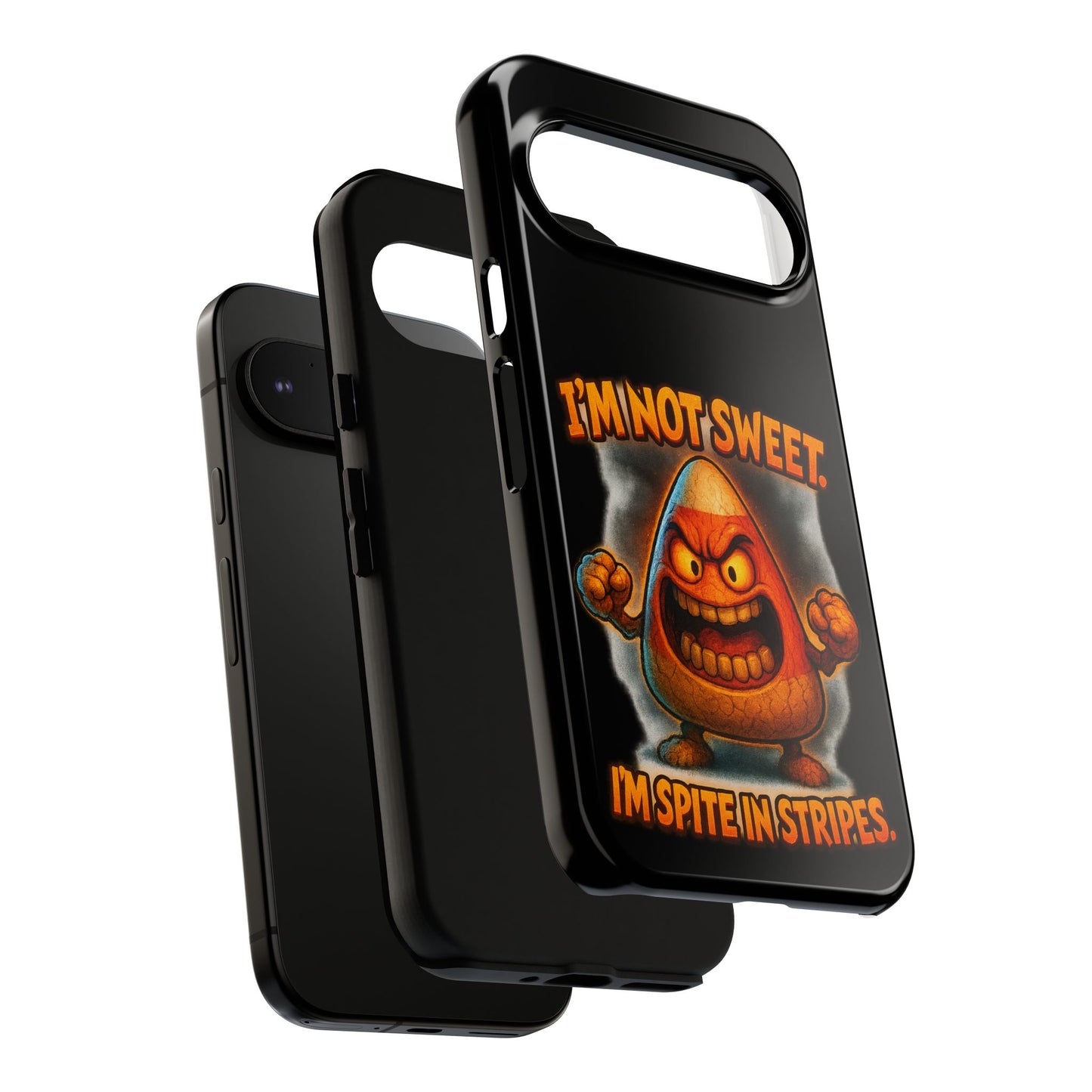 Phone Case — "I'm Not Sweet, I'm Spite in Stripes" Candy Monster Design