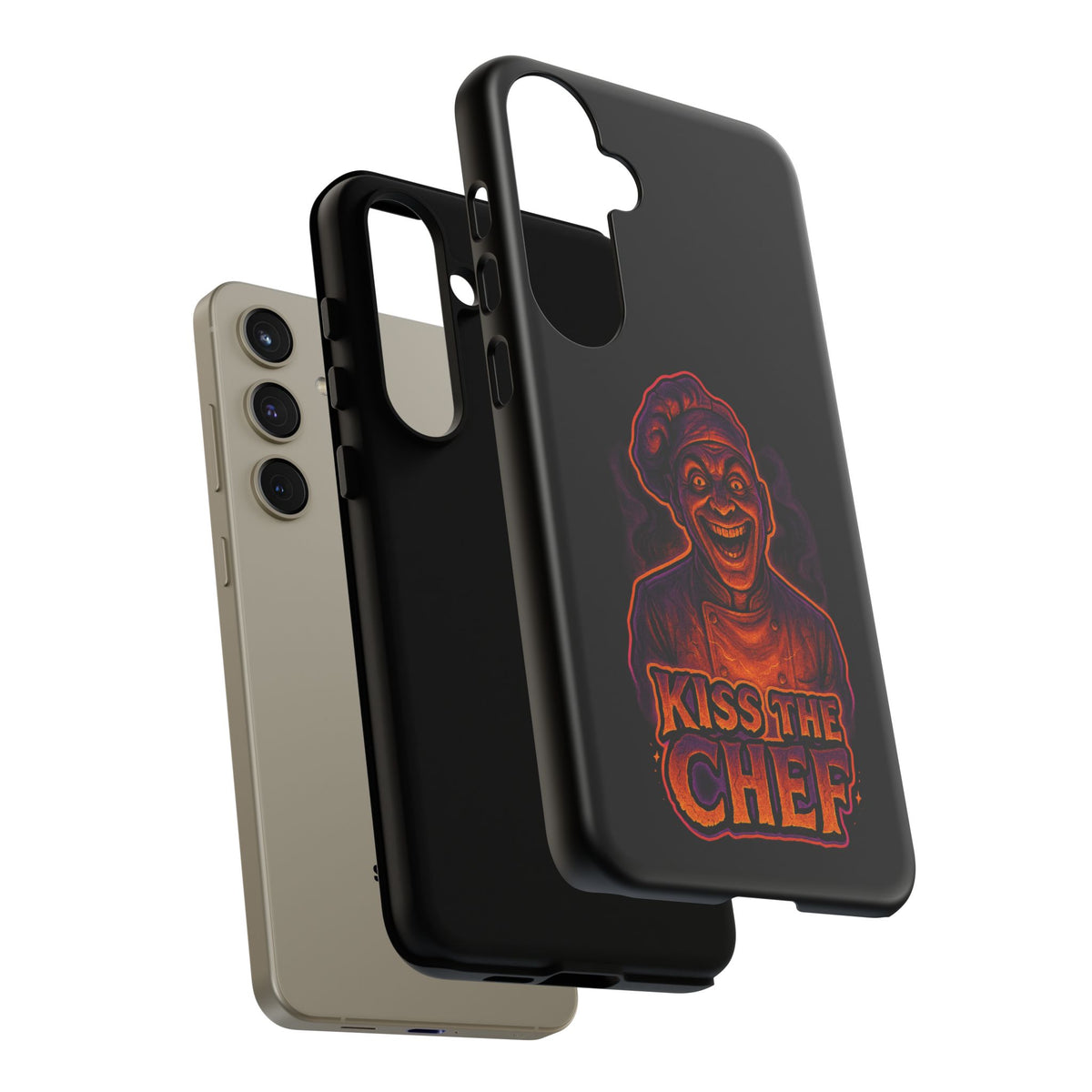 Phone Case — "Kiss the Chef" Neon Horror Chef Design