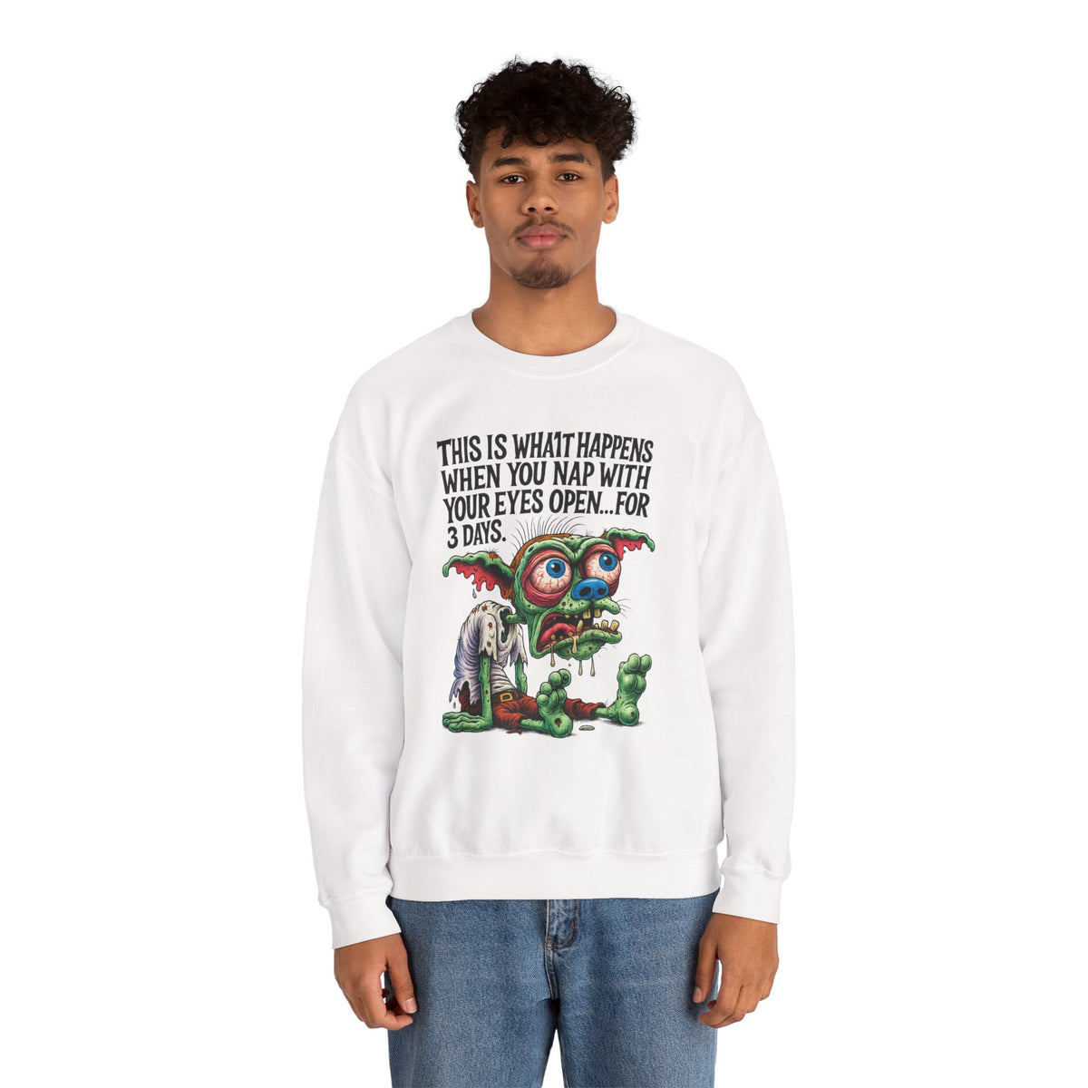 Open Nap Zombie Creature Crewneck