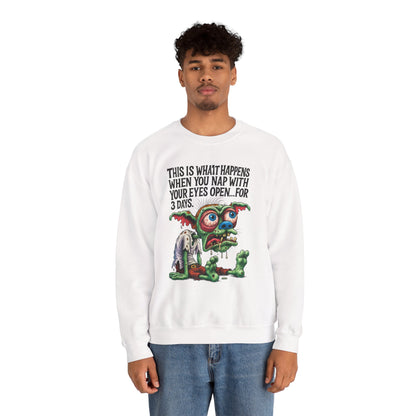 Open Nap Zombie Creature Crewneck