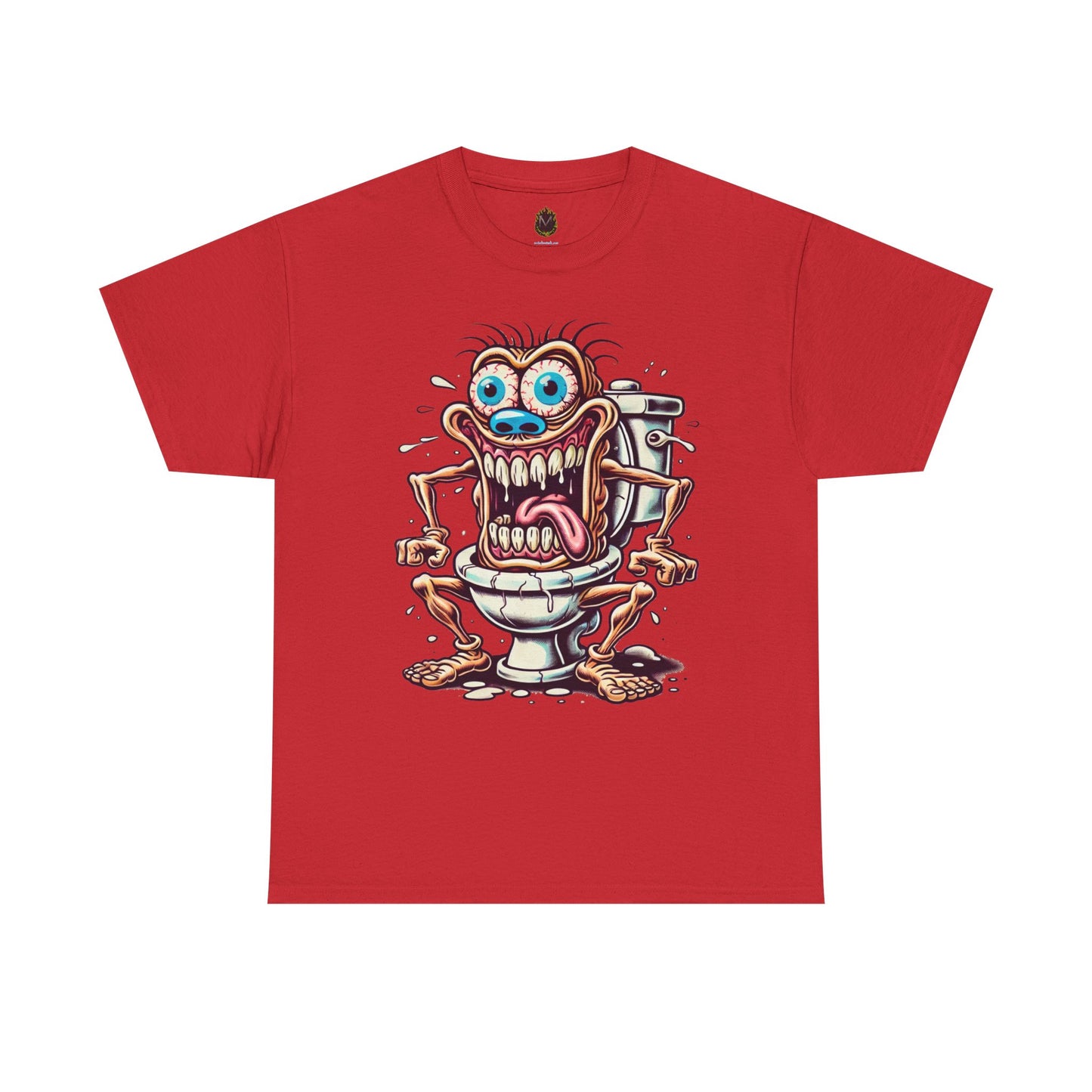 Crazy Toilet Monster T-Shirt — Funny Gross Cartoon Tee