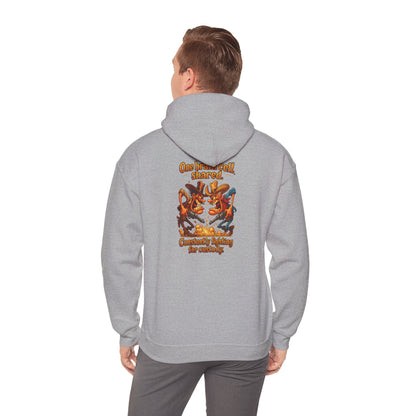 Vintage Crest Hoodie — Community Vibes Graphic Hooded Sweatshirt