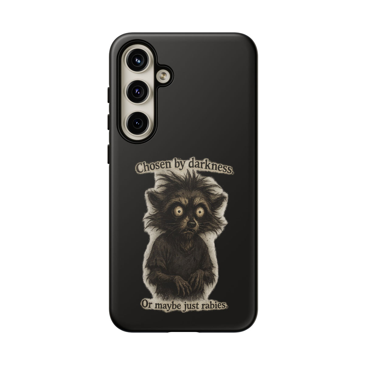 Phone Case - "Chosen by Darkness (Or Maybe Just Rabies)" Cute Creepy Retro Creature Protective Case