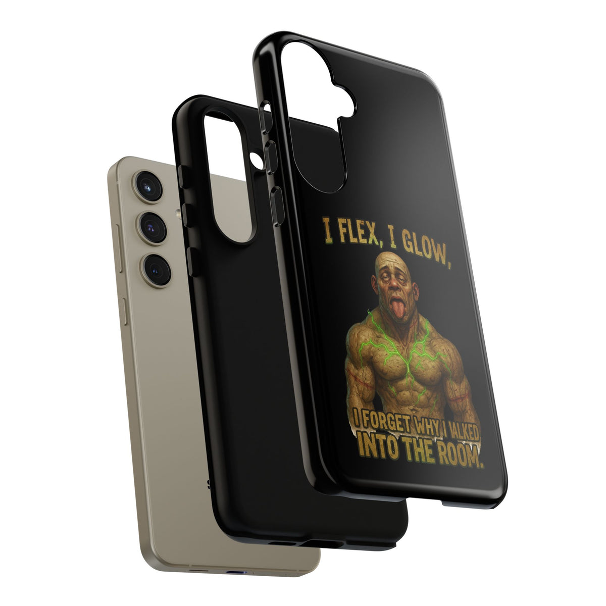 Phone Case — I Flex, I Glow Funny Muscular Guy Phone Cover