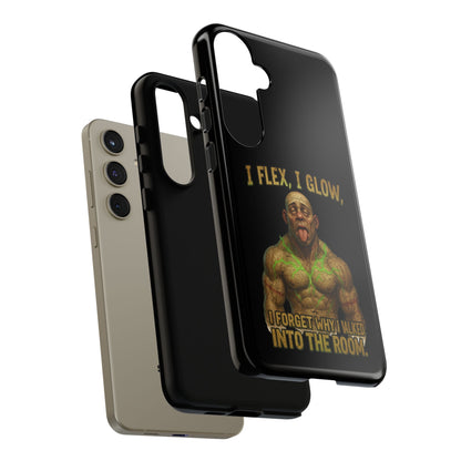 Phone Case — I Flex, I Glow Funny Muscular Guy Phone Cover