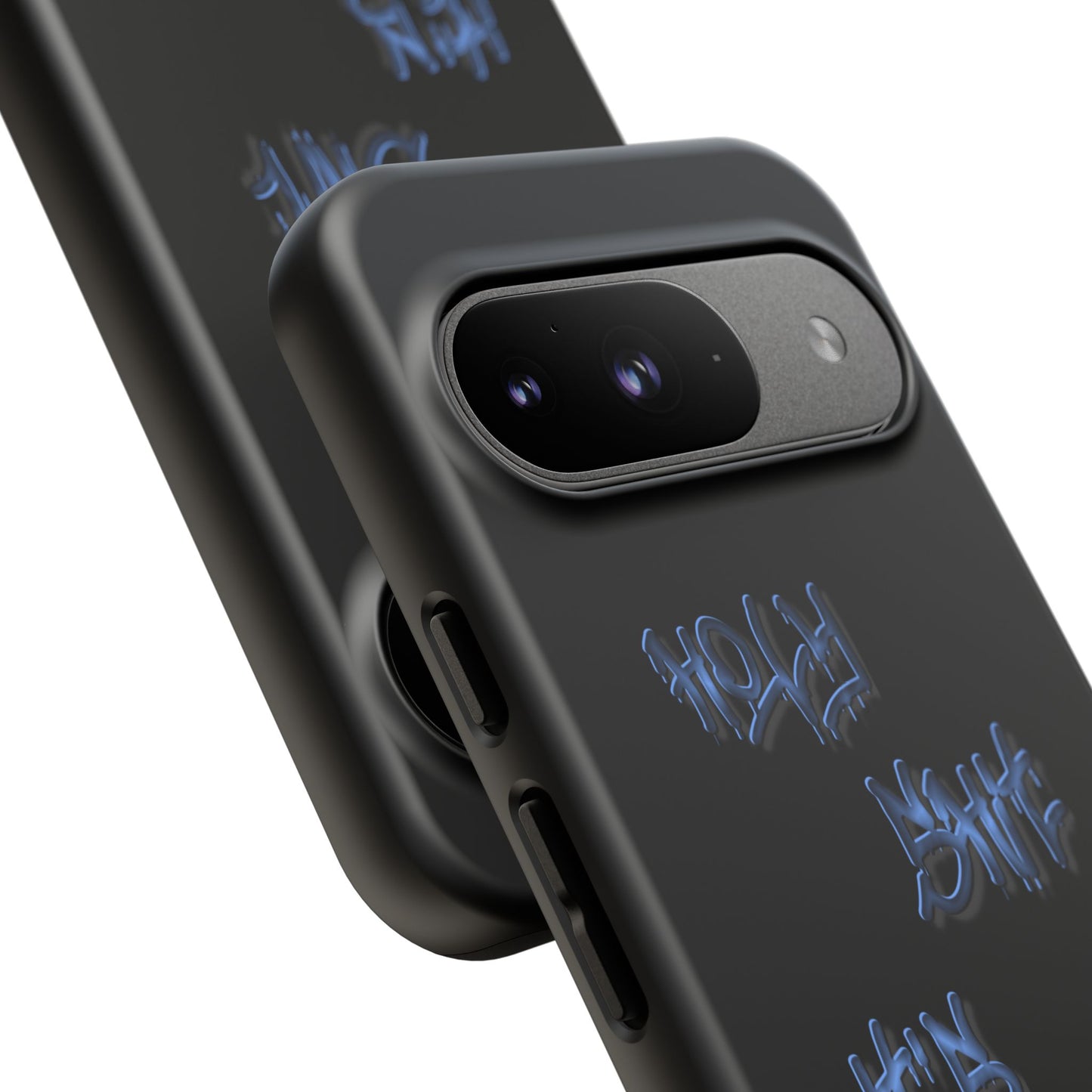 Phone Case — Blue Neon Graffiti "Tough Cases" Protective Cover