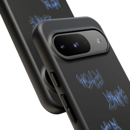 Phone Case — Blue Neon Graffiti "Tough Cases" Protective Cover