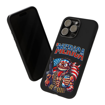 'MERICA Patriotic Phone Case — American Flag Madman Design
