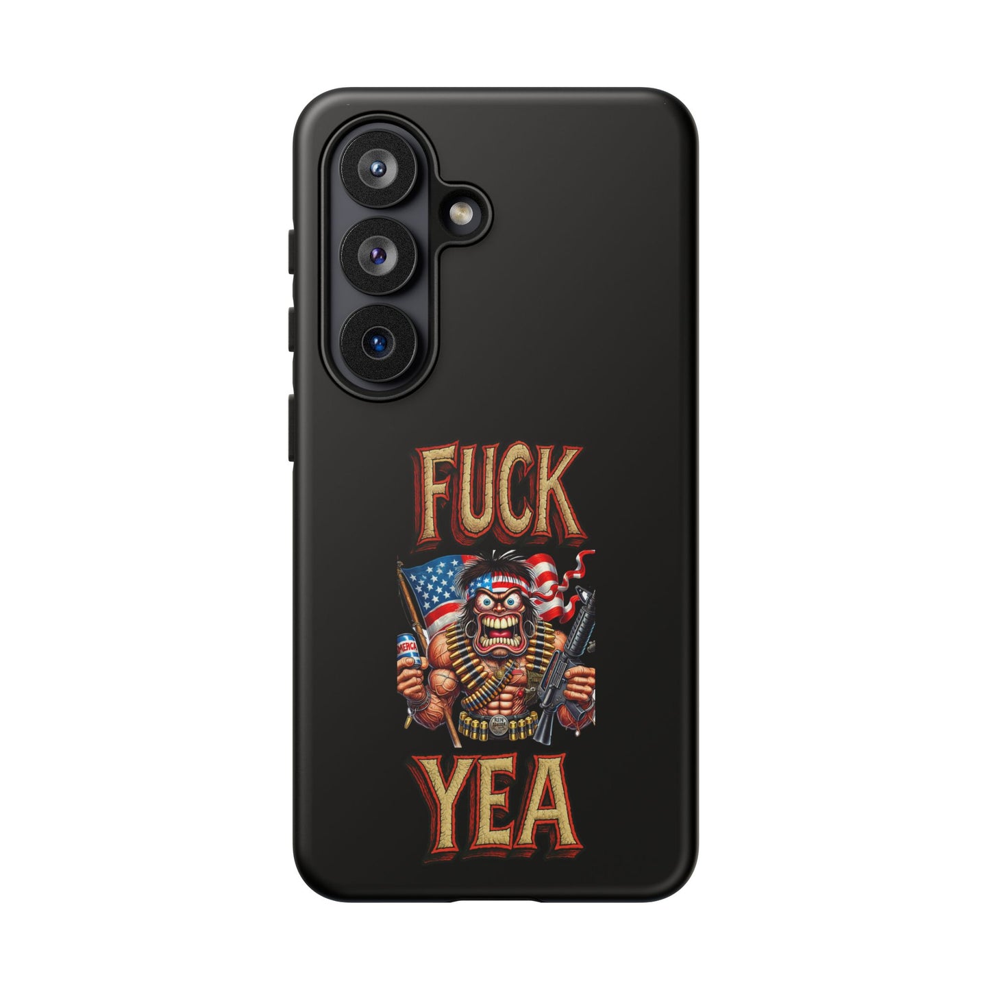 Phone Case — "FUCK YEA" Patriotic Skeleton Soldier Graphic