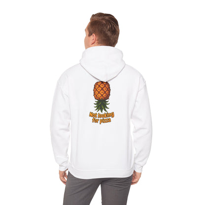 Pineapple Graphic Hoodie — "Not looking for pizza" Tropical Lounge Sweatshirt