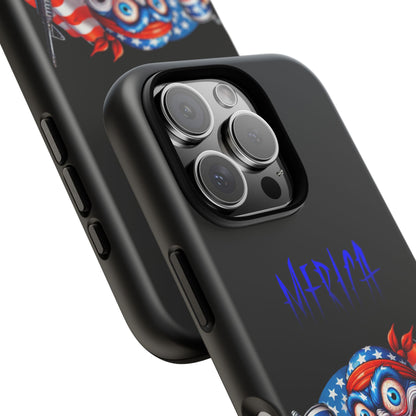 Phone Case — Patriotic 'Merica Clown with Flag, Beer & Rifle
