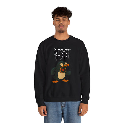 We Will Resist – Angry Penguin & Politician Crewneck Sweatshirt