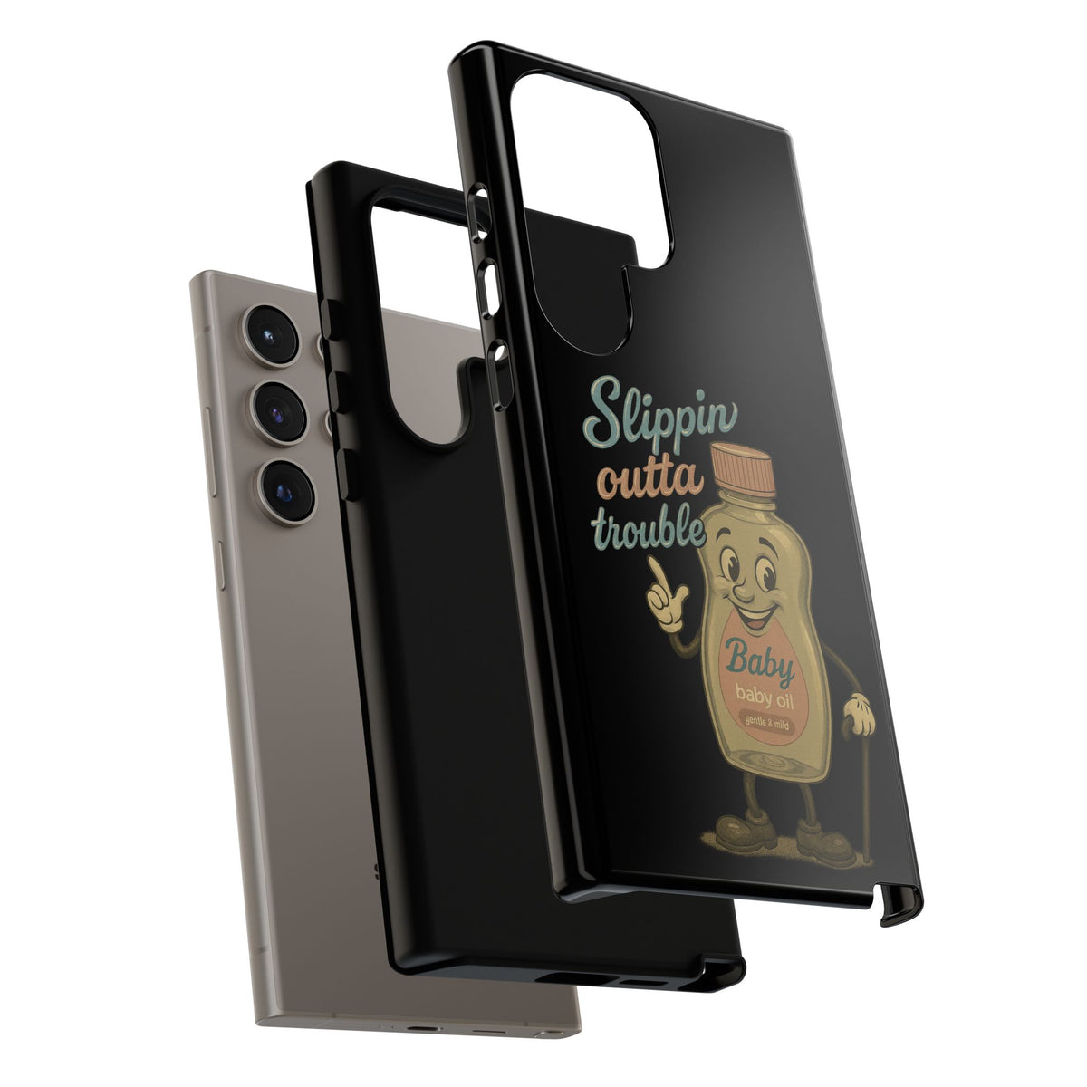 Phone Case — 'Slippin Outta Trouble' Retro Baby Oil Mascot
