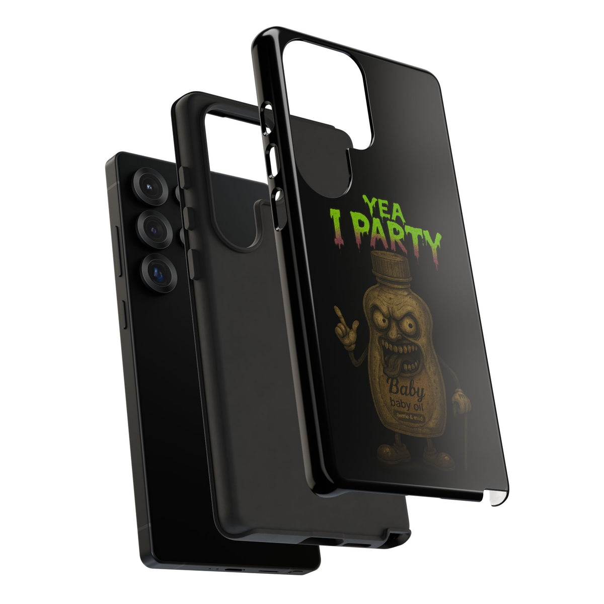 Phone Case — 'Yea I Party' Creepy Baby Bottle Graphic