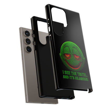 Phone Case — Green Smiley 'I See The Truth... And It's Hilarious' Protective Cover
